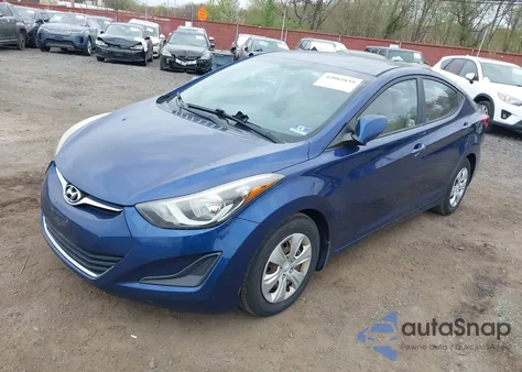2016 Hyundai Elantra Se из США, поврежденный, VIN 5NPDH4AE5GH776391
